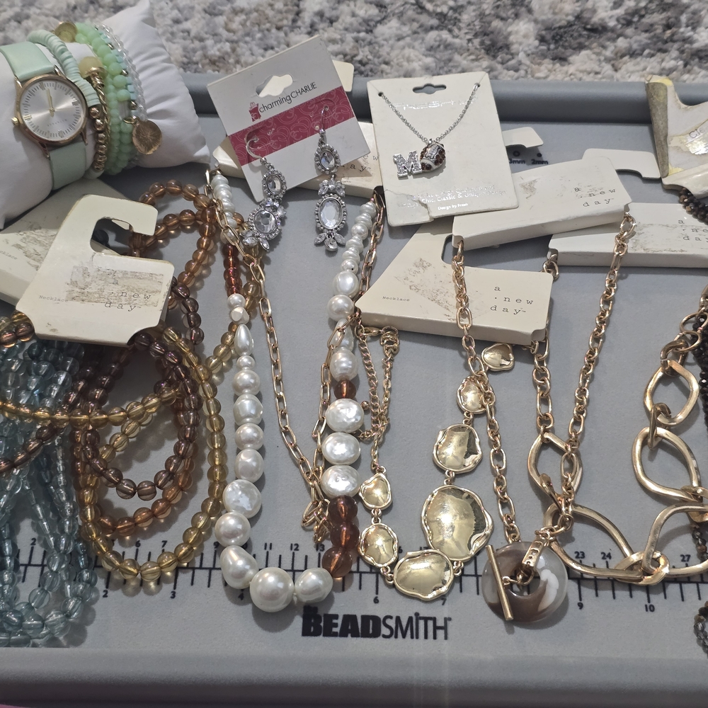 Target Gold and Pearl Necklace Collection